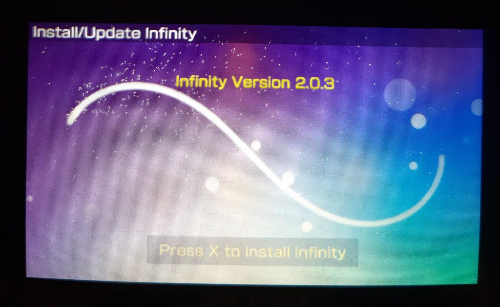 Infinity installation page